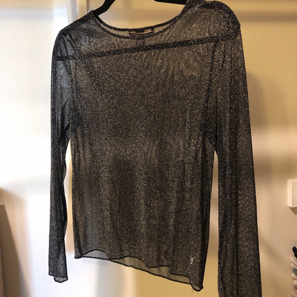 Victoria’s Secret Shimmery Sheer Ling Sleeve Too